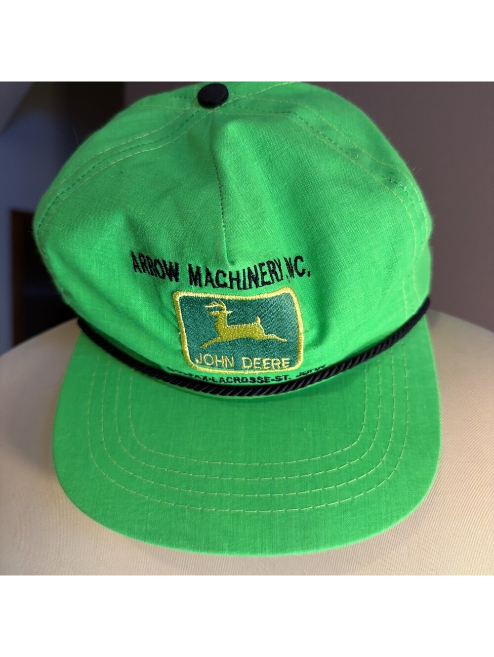 Vintage John Deere Trucker SnapBack Hat Cap Roped Skate